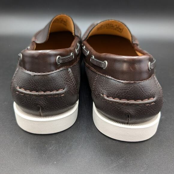 Bruno Marc Loafers Mens 8.5 Slip on Shoes Brown Latex Comfort Preppy Office Work - Picture 5 of 9